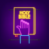 icono neon vector ilustracion logotipo sagrada biblia libro ilustracion vectorial_100456 7065